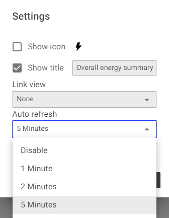 Settings auto refresh